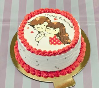 Cute Couple Photo cake