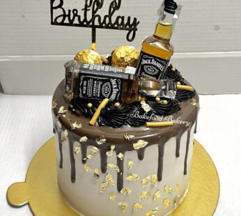 Liquor Bottle Chocolate Cake