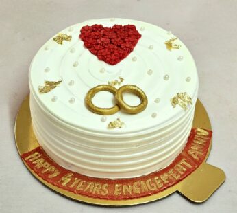 Golden Ring & Heart cake