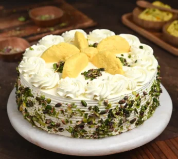 Rasmalai Pista Whipped Cream Cake