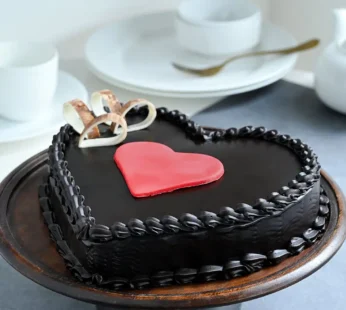 Heart on Heart Chocolate Truffle Cake