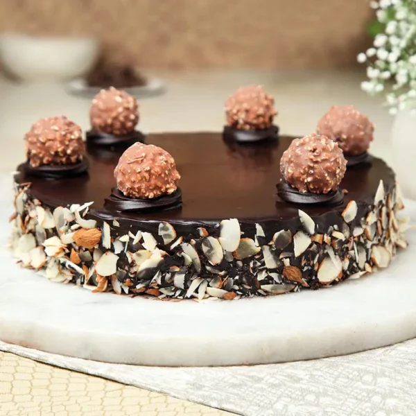 Chocolate Ferrero Rocher Almonds Cake