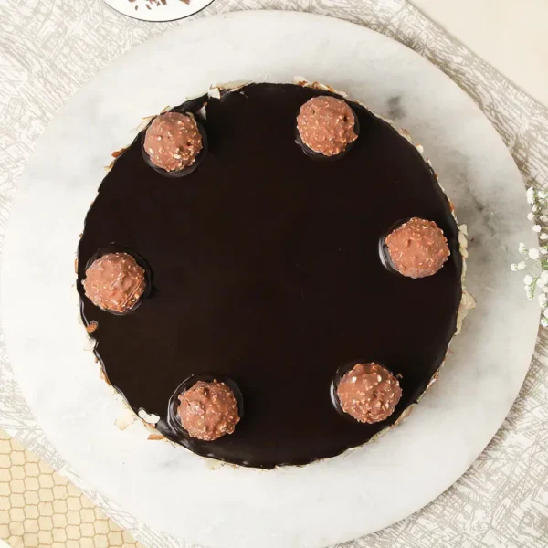 Chocolate Ferrero Rocher Almonds Cake